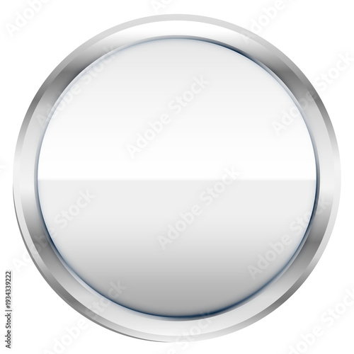Free Download Modern metallic circular button with glossy finish and reflection effect transparent background - GFXLoad