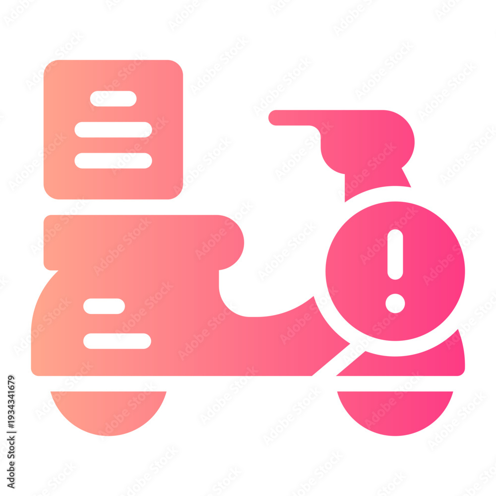 Obraz premium warning gradient icon