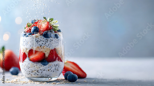 Overnight Oats with Yogurt and Berries Healthy Breakfast