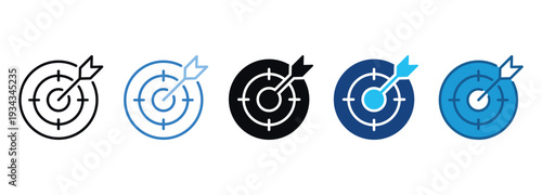 Target Icon Set Multiple Style Of