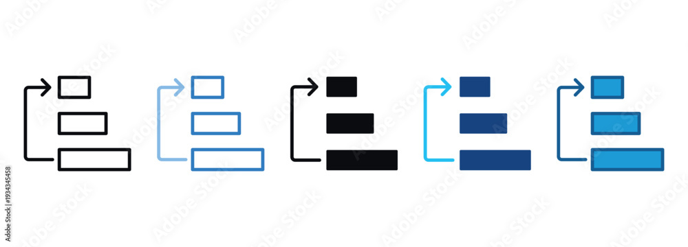 Photography Prioritization Icon Set Multiple Style Of