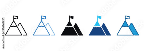 Mission Icon Set Multiple Style Of