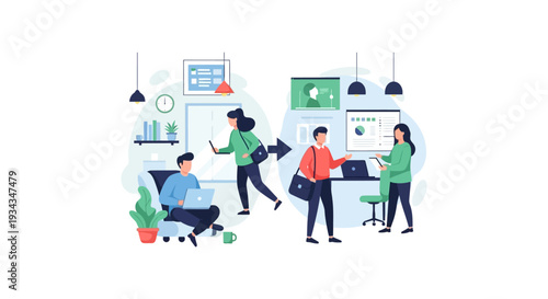 Hybrid Work Model Transition: Professionals Adapting to Flexible Remote and Office Environments