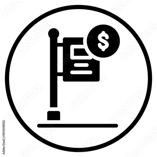 money glyph icon