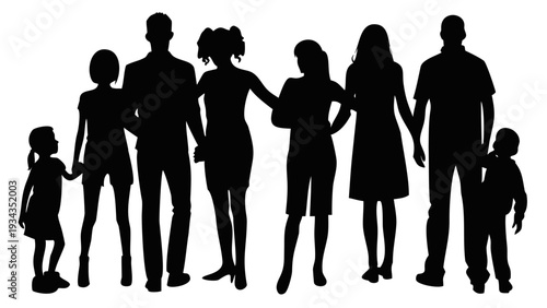 Diverse family holding hands in unity and love