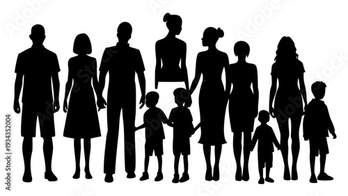 Diverse group of people standing together in unity and harmony