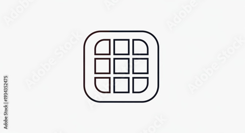 Simple grid icon with rounded corners and nine squares.