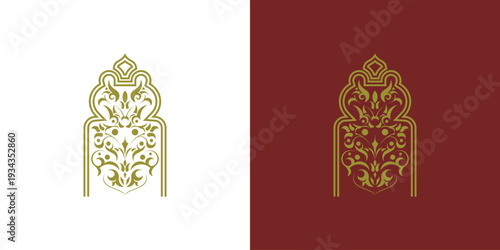 Creative islamic ornament background design with modern concept premium vector
