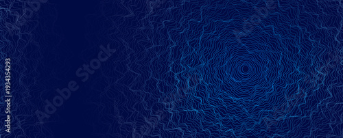 Wallpaper Mural Abstract background concentric wavy lines radiating from center. intricate ripple effect, resembling topographic maps or energy fields. For digital art, wallpapers, data visualization, graphic design Torontodigital.ca