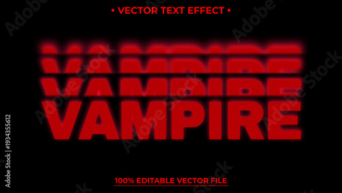 Vampire Editable Text Effect With Offset Layered Style for Halloween Design