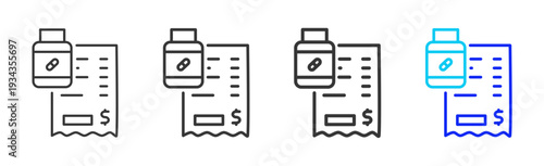Compliance Check Icon Set Collection Outline Style for Hazard Analysis and Critical Control Points with Multiple Thickness Variations Creative Design Vector Pack