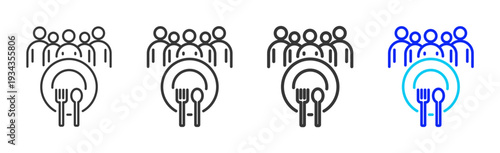 Konstfotografi Team Safety Icon Set Collection Outline Style for Hazard Analysis and Critical C
