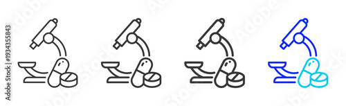 Lab Safety Icon Set Collection Outline Style for Hazard Analysis and Critical Control Points with Multiple Thickness Variations Creative Design Vector Pack