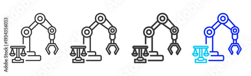 Legal Contract Icon Set Collection Outline Style for Hazard Analysis and Critical Control Points with Multiple Thickness Variations Creative Design Vector Pack