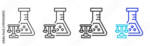 Chemical Law Icon Set Collection Outline Style for Hazard Analysis and Critical Control Points with Multiple Thickness Variations Creative Design Vector Pack