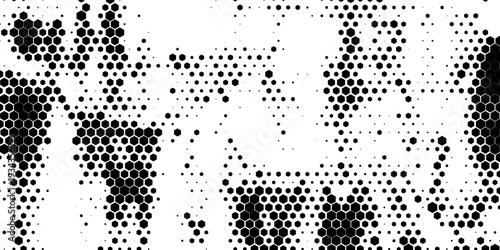 Old gray grey anthracite black worn vintage shabby damask patchwork hexagonal hexagon motif tiles tile mosaic stone concrete cement wall texture background banner