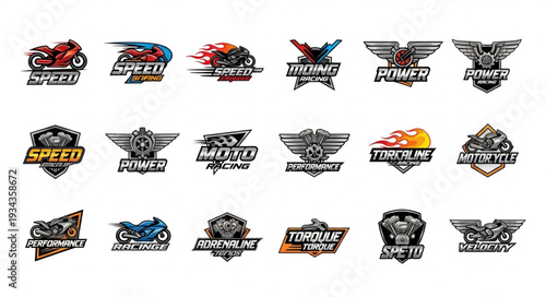 Motorcycle Logos Collection - Dynamic Designs for Speed and Power.