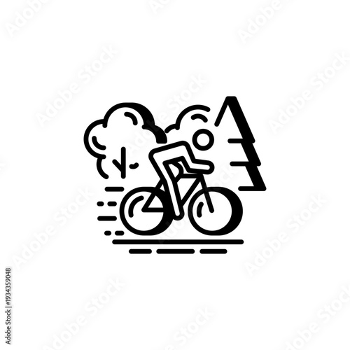 Forest Cycling Icon
