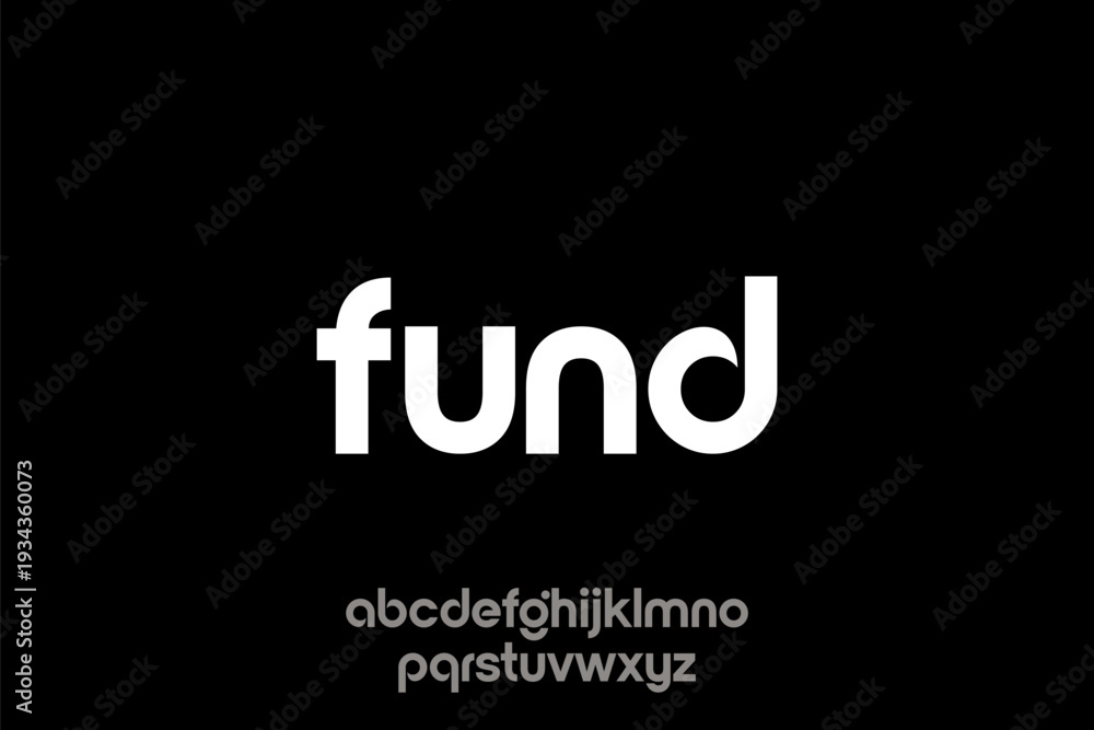 Fototapeta premium Modern lowercase sans-serif font with rounded edges for digital branding.
