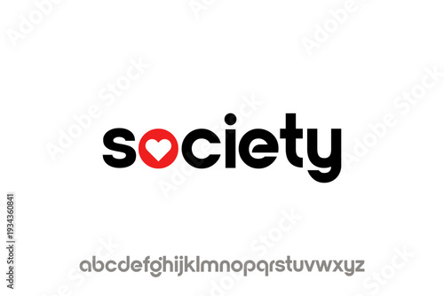 Society logo with a heart symbol replacing the letter O.