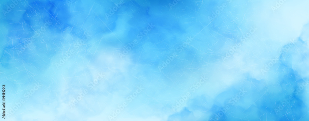 Obraz premium Blue watercolor gradient background with ice texture