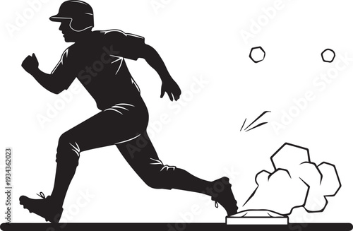 A man is running away from an explosion