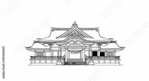 Ornate traditional structure with layered rooflines and decorative elements