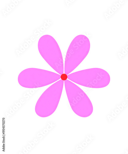 pink flower on white background