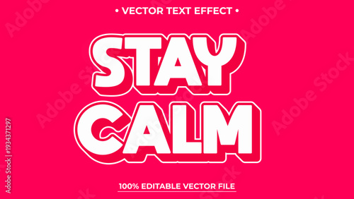 Modern 3D Text Effect Fully Editable Vector Design
