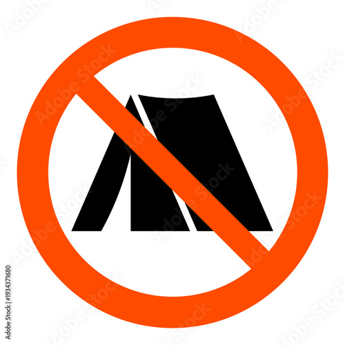 No Camping Sign
