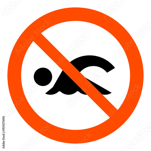 No Swimming Sign