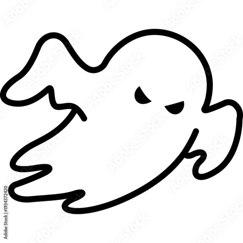 Flying Spooky Ghost Icon