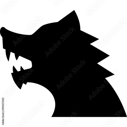 Werewolf Wolf Head Silhouette