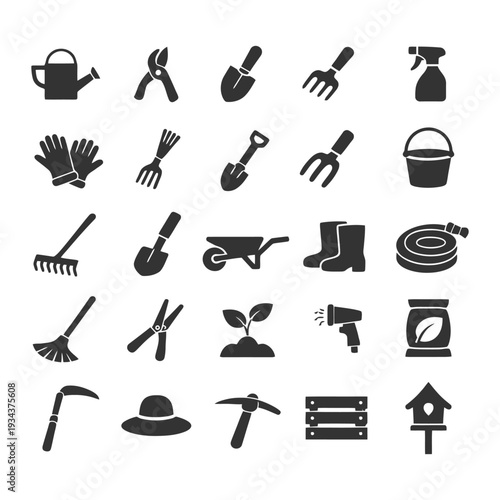 Garden tools collection: essential equipment for gardening enthusiasts.