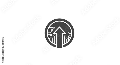 Digital Technology Growth Arrow Icon