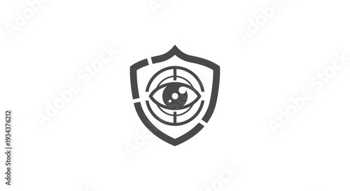 Eye in Shield Symbol - Security, Surveillance, Protection, Vision, Privacy Icon