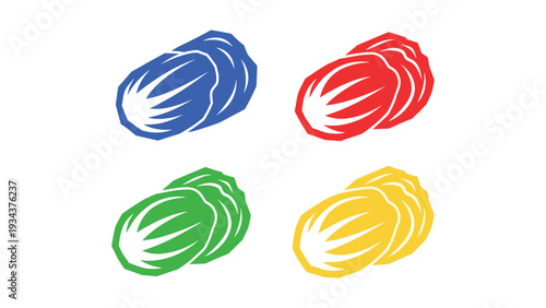 Colorful abstract doodles resembling stylized rubber bands or candy wrappers.