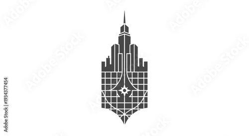 Modern Abstract Skyscraper Logo Icon Vector