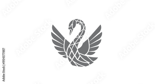 Geometric Swan Logo Design