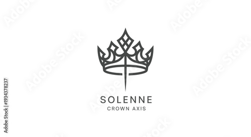 Elegant Crown Logo Design with Text