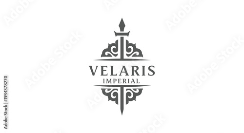 Elegant Logo with Sword and Ornate Design - Velaris Imperial