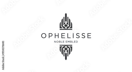 Elegant Ophelisse Noble Emblemed Logo Design - Luxury Monogram on White Background
