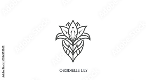 Elegant Lily Flower Logo Design - Minimalist Botanical Illustration