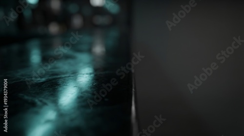 Wallpaper Mural Dark polished floor with blurred background reflections. Torontodigital.ca