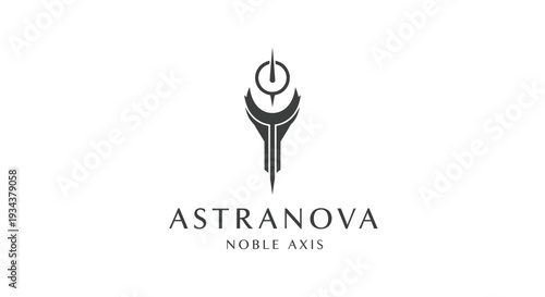 Astranova Noble Axis Logo - Futuristic Abstract Symbol