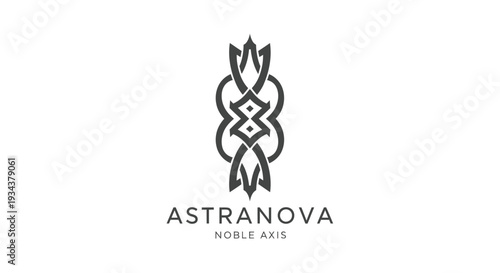 Abstract Geometric Logo Design with Text ASTRANOVA NOBLE AXIS