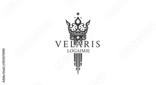 Elegant Crown Logo Design - Royal Emblem and Heraldic Symbol