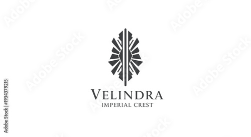 Elegant Velindra Imperial Crest Logo on White Background