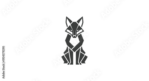 Geometric Fox Logo - Minimalist Animal Icon