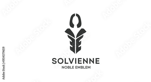 Minimalist Solvienne Noble Emblem Logo Design
